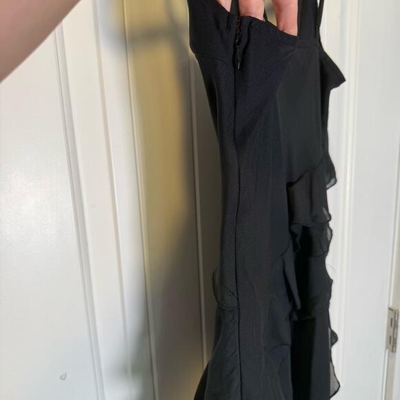 Abercrombie & Fitch Black Thigh High Slit Dress Size Small - Picture 4 of 7